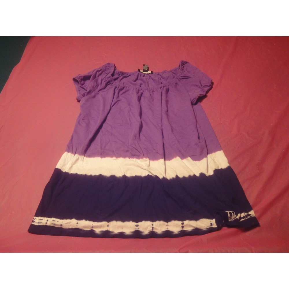 INC INternatioinal concepts M womens cotton top blouse shirt‎ purple black white
